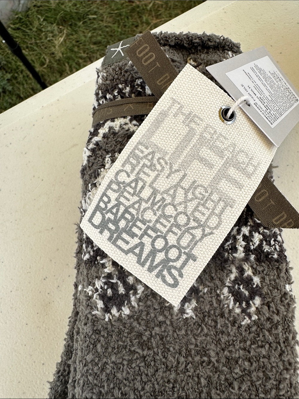 Barefoot Dreams Plush Charcoal Gray Lounge Socks - Picture 2 of 3